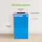 Alpine Industries Square Recycling Bin, 29 Gallons, Blue Can, Square Opening Lid, for Recycling ALP4450-KIT-BLU-S-RE - alternate 4